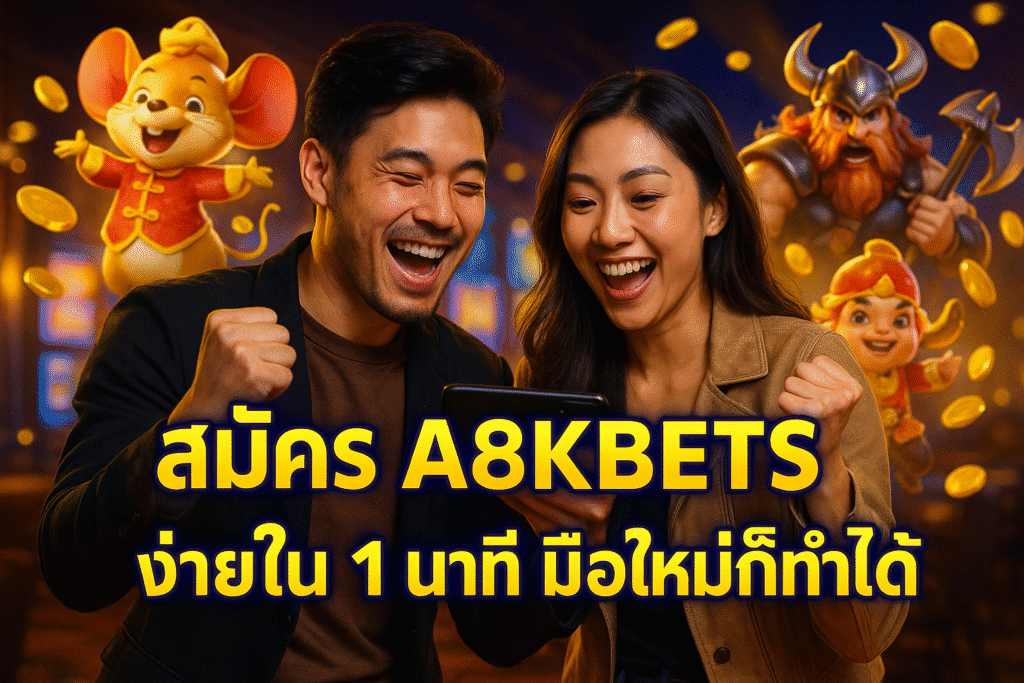 สมัคร A8KBETS ง่ายใน 1 นาที มือใหม่ก็ทำได้
